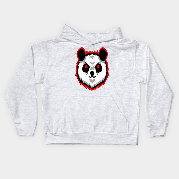 face panda Kids Hoodie by AlmiranWhite